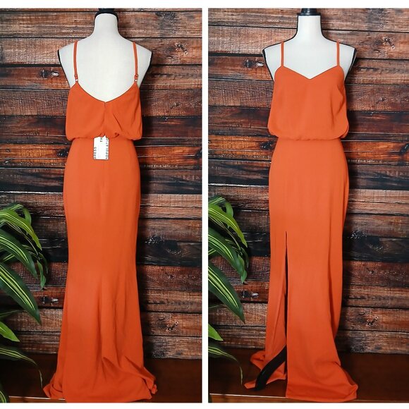 NWT Dress The Population XS Gracelyn Poppy High Slit Lined Zip Blouson - Picture 2 of 7